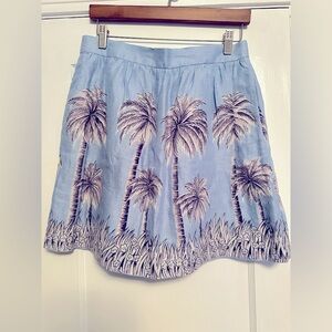 JCrew linen palm tree skirt